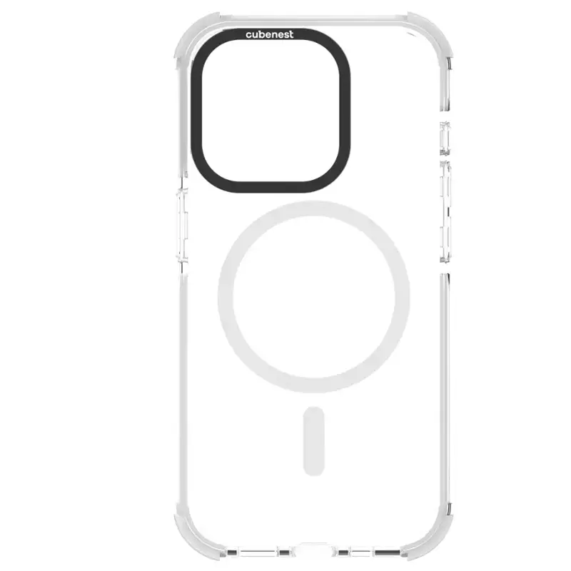 Cubenest Husă pentru iPhone 15 Pro MagPro Strong Guard alb